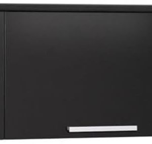 Floating Cabinet, Wall Mounted Hutch with 3 Doors, Self Closing Hinges for Office, Living Room, and Bedroom Ideal for Storage and Organization, 12.5"D x 47.25"W x 13"H, Black