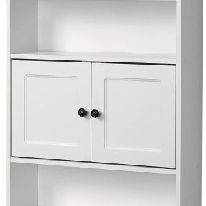 Bathroom Wall Cabinet, White with 2 Doors and 3 Adjustable Shelves, Ideal Medicine Cabinet or Over-the-Toilet Wall-Mounted Storage for Bathroom Essentials