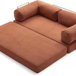 Foldable Three Person Fabric Sofa Bed, high Rebound Density Sponge Sofa, Detachable and Washable Fabric Living Room Sofa (【 4 seat Sofa】【78.74 * 39.37 * 27.56 inch】)