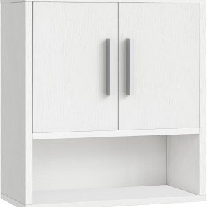Bathroom Wall Cabinet, Medicine Cabinet, 15 x 7.1 x 16.1Inches, Adjustable Shelf, Over The Toilet Wall Storage Cabinet, for Bathroom, Bedroom, White